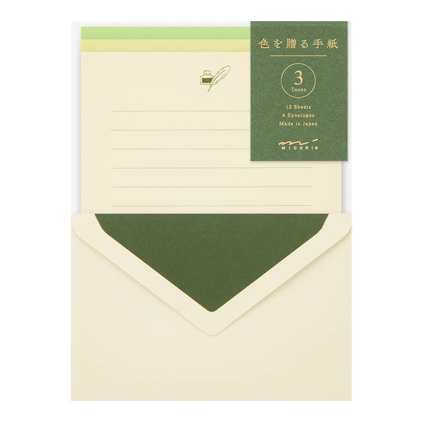 Midori Letter Set, Gift Color, Green 86916006