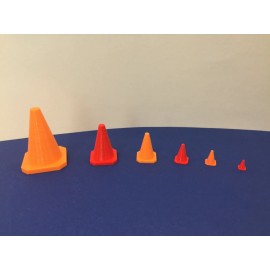 Model Scenery World (18) Slot Car Track Saftey CONES - Pick a Color!!! Multiple Sizes!!! 7mm