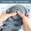 Inflatable Neck Pillow, U-Shaped Travel Pillow with Adjustable Snap Grey