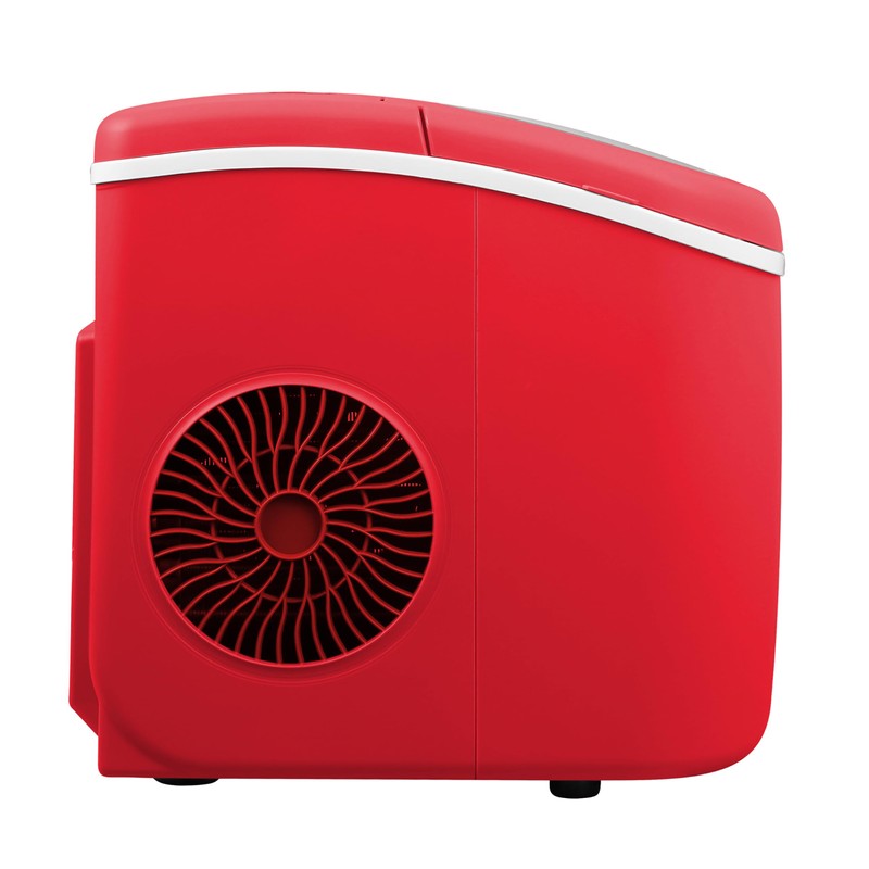 Frigidaire Ice Maker EFIC102-RED, Countertop Ice Maker with Transparent Window,