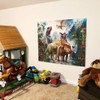 Retro Wood Plank Flower Wall Hanging Decor Tapestry, Dinosaur-1 New,