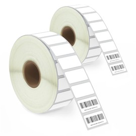 BETCKEY - 1" x 0.5" (25 mm x 13 mm) Small Labels Compatible with Zebra & More Label Printer,Premium Adhesive & Perforated [2 Rolls, 4860 Labels]