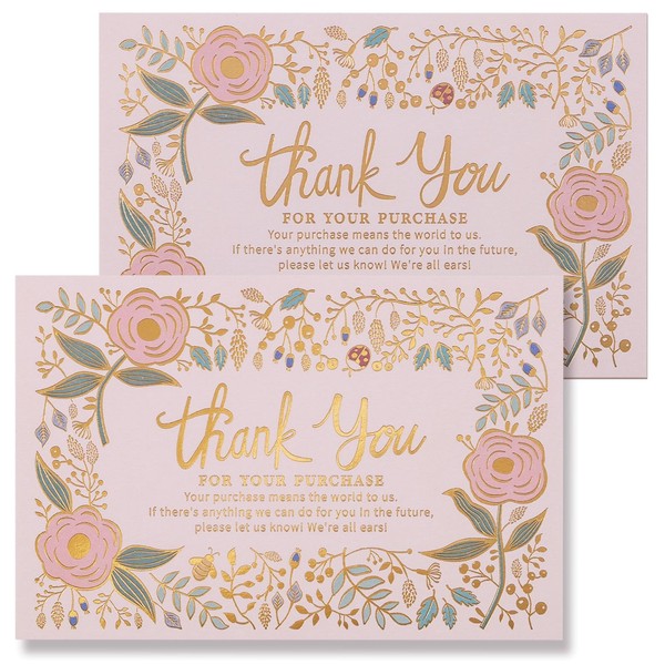 Prims & Flourish Thank You For Your Order Cards, Pack