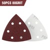 MIDO Professional Abrasive Triangle Sanding Pads 50 Pcs 93 mm