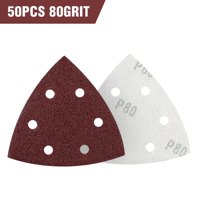 MIDO Professional Abrasive Triangle Sanding Pads 50 Pcs 93 mm
