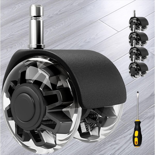 Office Chair Casters-Popolov 2 Inch Replacement for All Floors, Heavy