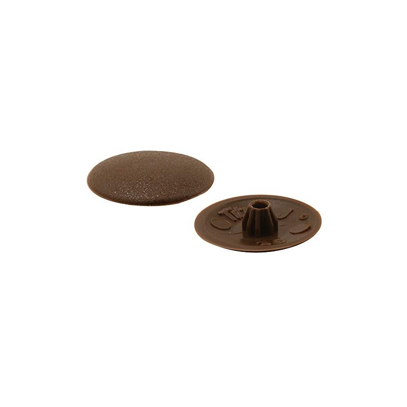 Prime-Line EP 16045 Screw Cap Cover, Plastic Construction, Brown in
