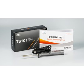 Miniware Original TS101 Soldering Iron Upgrade from TS100 Portable Digital OLED 50-400°C Temperature Adjustable USB Type C Fast Heating Soldering Iron (TS-B2 Tip)