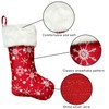 Mauts 23" red Christmas decorations stocking, classic snowflake pattern with