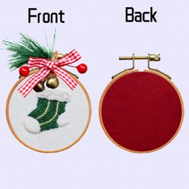TenDawn Mini Christmas Embroidery Kit for Beginner, Adult Craft, Chritsmas Gift and Ornaments, Home Decor, 5 Pack
