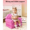 MOONBEEKI Kids Couch Fold Out, Foldable Princess Chair for Toddlers