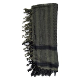 Premium Shemagh Head Neck Scarf - Green Tint/Charcoal