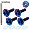 RENPA Titanium Alloy License Plate Bolt Snowflake Design Vehicle Inspection