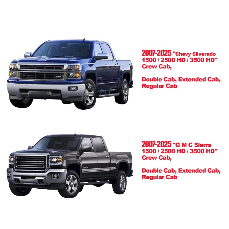 YIERTAI Seat Covers for Silverado Sierra Fit 2007-2024 2025 2026