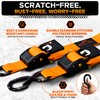 RoofPax Premium 2'' x 10" Retractable Ratchet Straps 4 Pack