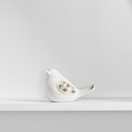 2 Pcs Ceramic Bird Toilet Floor Bolt Caps, Cute Animal Toilet Bolt Covers Decorative for Bottom, Decorative Bathroom Easy Installation（Bird-White01