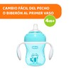 CHICCO, Vaso de Transición con Doble Vávula, 4m+, Color Azul