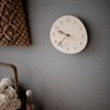 Mini Mongle Pebble Silent Clock with Stand, "Natural" [Banana Workshop]