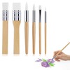 Set of 6 Nylon Bristle Paint Brushes Professional Artist Paint