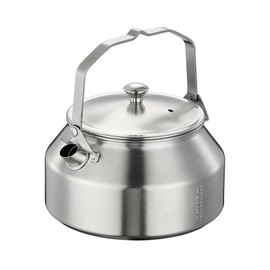 CAMPINGMOON 1L Campfire Kettle Stainless Steel Wide Bottom Wide Spout Integrated Molding Seamless One-piece Construction Camping Kettle SW-1