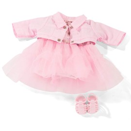 Götz Little Beauty 3403253 Baby Suit Doll Clothing Size S 4-Piece Clothing and Accessory Set for Baby Dolls from 30 - 33 cm