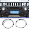 Qiosreui Front Fog Light Lamp Cover Ring for Hummer H2