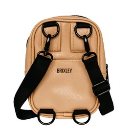 Brixley Leather Crossbody Bag Sling Purse for Women Men Girls Travel, Multi Position Fanny Back Pack