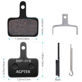 AGPTEK Pastillas de Freno de Bicicleta, Pastillas de Freno de Alto Rendimiento, Pastillas de Freno de Disco y Resorte (Semi-metálico) para Frenos de Disco de Bicicleta de montaña, Almohadillas para