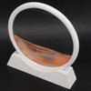Moving Sand Art Round White Frame 3D High Transparent Glass