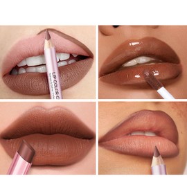 3Pcs Lip Liner Lip Gloss and Lipstick Combo, 3 IN 1 Lip stick Lip liner Set, Hydrating Lip Gloss Set for Women Matte Lipstick Lip Pen Long Lasting Highly Pigmented Waterproof Lip Makeup (nude, 3pcs)