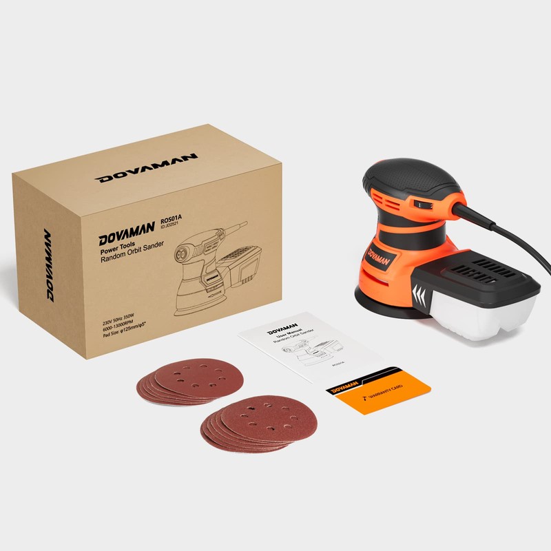 DOVAMAN ROS01A Orbital Sander, 3A Random Orbit Sander, 6 Variable