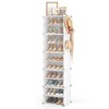 LANTEFUL 10 Tiers Tall Shoe Rack 20 Pair Shoe Organizer
