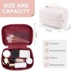 Juoxeepy Puffy Makeup Bag 2 Layer Cosmetic Bag for Travel