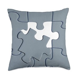 Redesign IQ Challenge Games Wallpapers IQ Game Design and Rearrange Images Parts in Gray Color Throw Pillow, 18x18, Multicolor