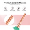 MelodySusie Upgrade Round Shape Pedicure Bit, 3/32'' Carbide Tungsten Bits,