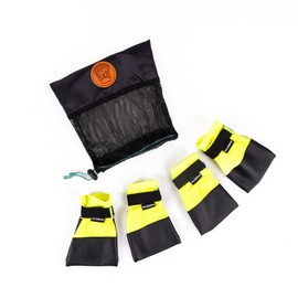 Wilderdog Dog Booties, Lightweight, Grippy Rubber Bottom, Double Hook & Loop Closure Set of 4 - Large