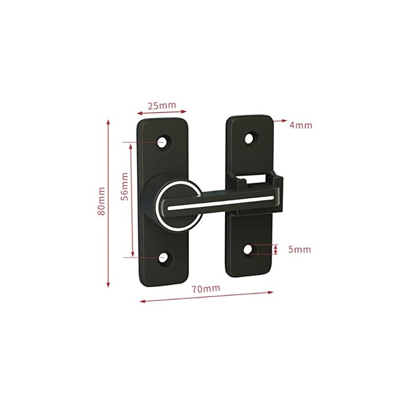 Sliding Door Lock, 90 Degree Movable Door, Right Angle Buckle,