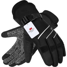 MOREOK Waterproof & Windproof -30°F Winter Gloves for Men/Women, 3M Thinsulate Thermal Gloves Touch Screen Warm Gloves for Skiing,Cycling,Motorcycle,Running