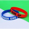 Never Give Up, You are Awesome, Rubber Bracelet Inspirational Motivational