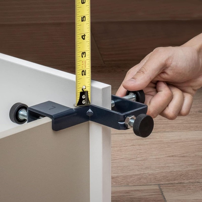 Asixxsix Drawer Front Installation Clamps, Carbon Steel Cabinet Hardware Jigs
