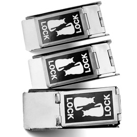 Someie Screen Door Stopper, Cat Giving Up Escape, Symmetrical Design, Screen Door Lock, Prevents Cat Screen Doors, Auxiliary Lock, Black (Set of 3)