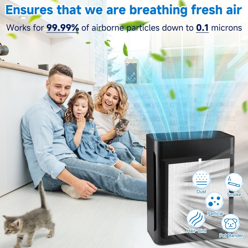 Sinnya TZ-K2 True HEPA Replacement Filter Compatible with ToLife TZ-K2,
