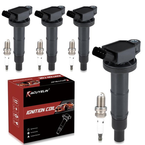 KacuYelin UF333 Ignition Coil Pack & Iridium Spark Plugs Compatible