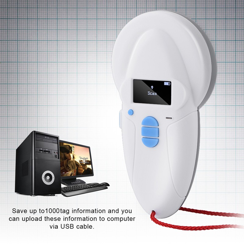 Handheld Rechargeable Animal Chip ID Reader Microchip RFID Scanner
