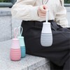Sauinitac Foldable Silicone Water Bottle 500ml, Collapsible Travel Bottle with