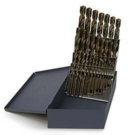 Stark 29-Pieces Cobalt Drill Bit Set - M35 HSS Twist Jobber Length for Hardened Metal, Cast Iron, Stainless Steel, and Wood Plastic with Indexed Storage Case, 1/16"-1/2"