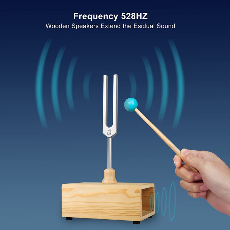 528HZ Tuning Fork, Chakra Tuning Forks for Sound Therapy, Yoga,