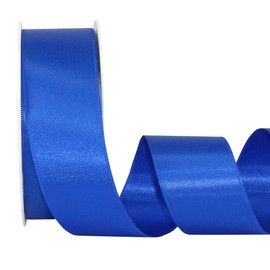 Prasent 40 mm 25 m Satin Double Face Ribbon Roll, Blue