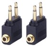 EZYUMM 2-Pack Airplane Headphone Adapter, Dual 3.5mm Male to 3.5mm