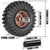 RCHuiWow RC 1.9" Beadlock Wheels and Tires for 1/10 RC